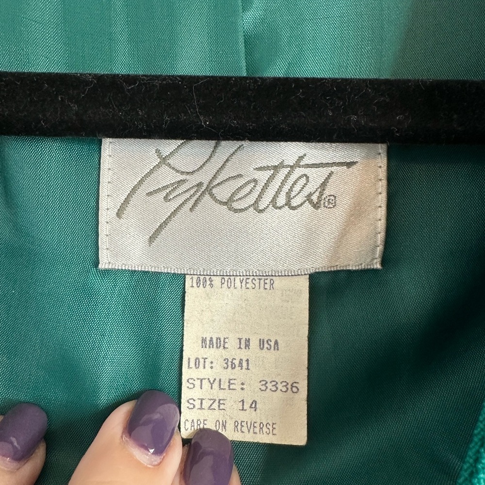 Vintage Collarless Women's Blazer, Size 14 - Picture 9 of 11